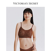 VICTORIA'S SECRET 經典老花蕾絲返定杯背心式文胸內衣女士 14F7摩卡棕小雛菊 11210808 S