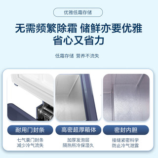 新飞（Frestec）220升家用商用冰柜一级能效双箱双温冷柜顶开门冷冻卧式冰箱（青釉蓝）BCD-220KAT/L
