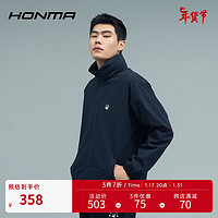 HONMA【活力系列】高尔夫服饰男士外套时尚运动连帽夹克 黑色 L