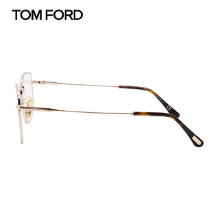 汤姆.福特（TOM FORD）全框女性商务时尚黑色镜框玫瑰金镜腿钛材FT5773-D-B-028 53MM