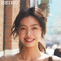 精工(SEIKO)眼镜框时尚多边形大框全框眼镜架AE5002 01 万新防蓝光1.56 01-金色
