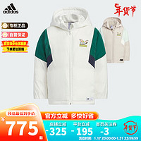 阿迪达斯（adidas）童装三叶草冬儿童迪士尼加厚运动蓬连帽羽绒服 IX4360汉白 128cm