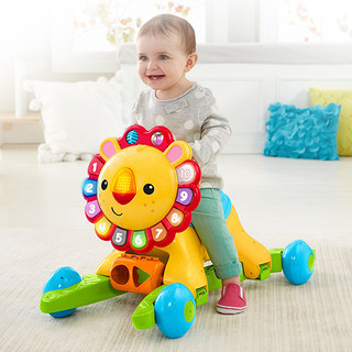 Fisher-Price 狮子学步车宝宝4合1多功能手推车早教防侧翻玩具塑胶