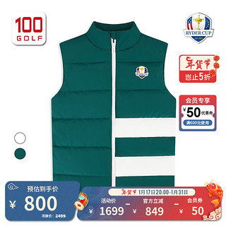 RYDER CUP 莱德杯高尔夫服装男装羽绒马甲秋季运动时尚保暖羽绒背心男新 墨绿色 XL