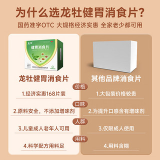 龙牡 健胃消食片 0.5g*12片*14板 用于脾胃虚弱所致的食积症见不思饮食嗳腐酸臭脘腹胀满消化不良