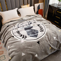 南极人（Nanjiren） 毛毯被子加厚冬天加绒双层拉舍尔盖毯冬季双人保暖宿舍毯子 DL森林鹿 150cmX200cm加厚款约5斤