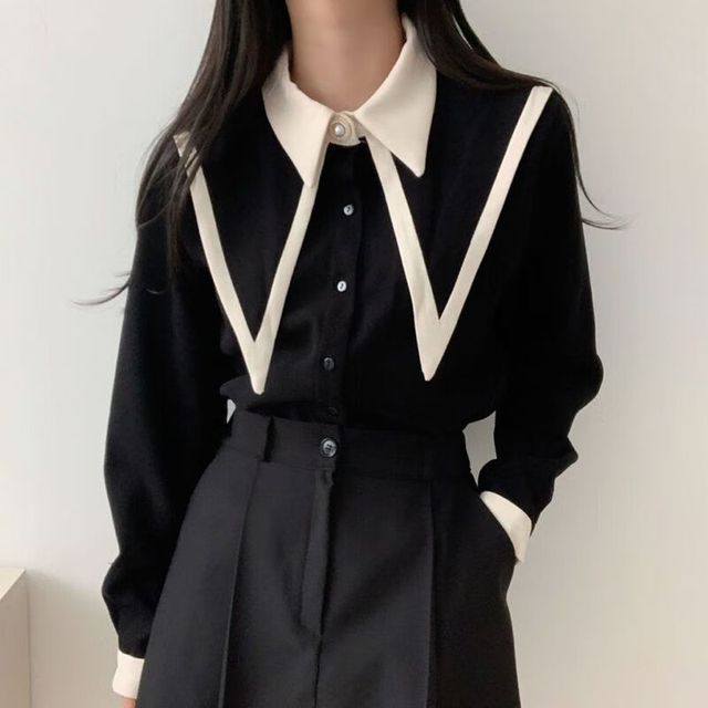 BTTKDL 2024新款百搭泡泡袖上衣女
