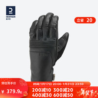 迪卡侬（DECATHLON）手套防水保暖防寒耐磨羊皮滑雪手套WEDZE1 黑色小羊皮-分指 XXL