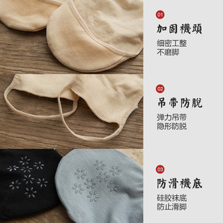 船袜女纯棉浅口硅胶防滑不掉跟吸汗防臭夏季薄款半掌隐形高跟鞋袜