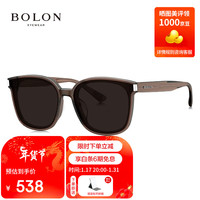 暴龙（BOLON）眼镜2024年方形大框太阳镜防紫外开车墨镜男女潮 BL3176A22 A22-暗茶色(非偏光)
