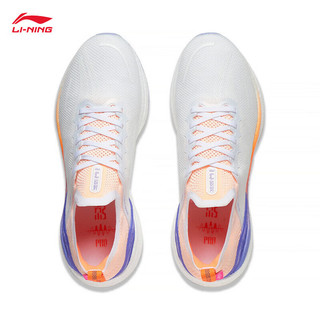 LI-NING 李宁 越影3 PRO丨跑步鞋男鞋减震回弹专业跑鞋保护运动鞋ARHT017 标准白/荧光浅桔-12 42