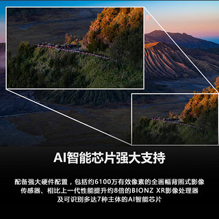 SONY 索尼 Alpha 7CR 新一代全画幅微单相机 轻便小巧 简易操控 黑色+SEL50F14GM定焦G大师镜头套装 银色