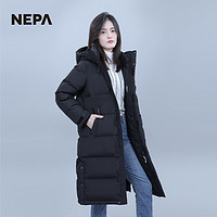 NEPA 耐葩户外男女同款羽绒服宽松中长款连帽鹅绒服滑雪服7F72013