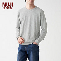 MUJI 無印良品 无印良品 粗细不均棉线 天竺织 长袖T恤男式