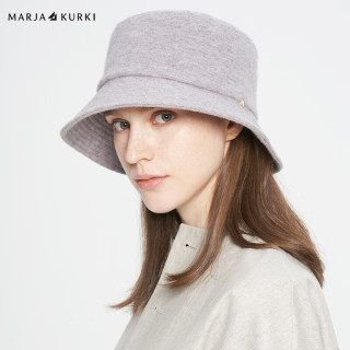玛丽亚古琦 MARJA KURKI玛丽亚.古琦渔夫帽女防风羊毛羊绒混纺盆帽修脸帽子女和风安然 6OO952195灰