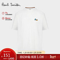 保罗史密斯（paul smith）男士PS休闲款圆领T恤 白色 XL