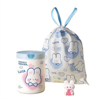 枫琅 手提式抽绳印花垃圾袋  2大卷