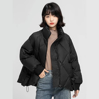 雪中飞 SNOWFLYING 2023秋冬女士立领鸭绒羽绒服菱格显瘦百搭宽松保暖外套女