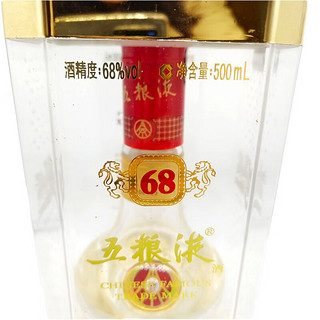 五粮液2014-2018年五粮液 水晶瓶68度500ml*单瓶 浓香型高度白 收藏老酒