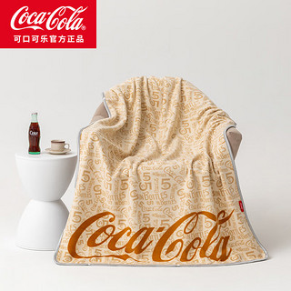 可口可乐披肩毯办公室毛毯盖毯 100*160cm 米黄