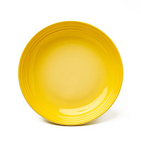 LE CREUSET 酷彩 圆形菜盘家用餐具西餐盘炻瓷甜品盘子 尼斯阳光黄27cm