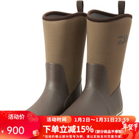 达亿瓦（DAIWA）23FB-2350/3350-T 长/短筒钓鱼靴防水雨靴水鞋 FB-3350-T-长款  棕色 45码