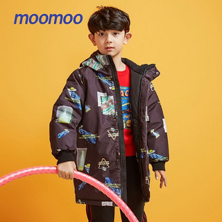 MooMoo 莫莫 童装男中童休闲时尚棉冲锋衣