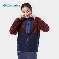 哥伦比亚 户外情侣同款时尚拼色保暖抓绒外套AE0276