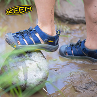 keen NEWPORT H2  儿童户外清凉出行涉水溯溪鞋童鞋 深蓝色/石灰色-1009938-小童 24