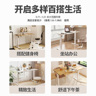 Loctek 乐歌 电动升降桌电脑升降智能桌站立式办公简约家用居家书桌E2S 白腿+ 1.0*0.6