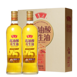 luhua 鲁花 食用油 5S 物理压榨  高油酸花生油750ml*2礼盒  油酸含量高于75%