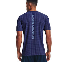 安德玛 奥莱UA 短袖男士透气跑步训练休闲运动格纹半袖T恤