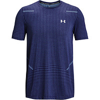 安德玛 奥莱UA 短袖男士透气跑步训练休闲运动格纹半袖T恤