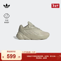 adidas OZELIA EL C经典运动复古老爹鞋男小童阿迪达斯三叶草 杏灰色 33.5(205mm)