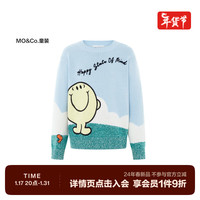 Little MO&CO. 奇先生妙小姐IP little moco童装24春装男女童羊毛混纺毛衣 天蓝色 110/56