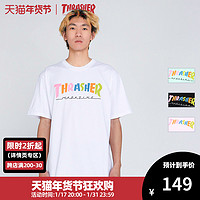 THRASHER JLP日版 男女款圆领短袖T恤 THRAMT142 黑 S