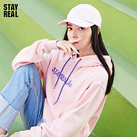 STAYREAL 潮牌加绒全棉连帽卫衣上衣运动长袖无性别男女情侣秋新款