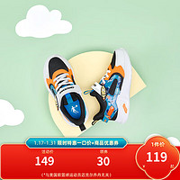 乔丹QIAODAN童鞋儿童跑步鞋2024春季小童新年防滑休闲鞋运动鞋子 黑色/相片蓝 28码