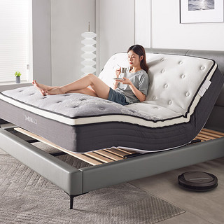 慕思（de RUCCI）电动床垫 一体智能可按摩床垫席梦思乳胶家具可调整智能电动床垫 智能按摩乳胶床垫(60天货期) 1.8米*2米