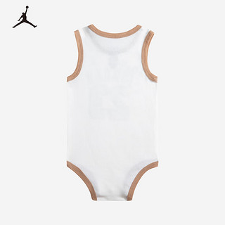 NIKE JORDAN 耐克AJ童装冷帽/连身衣/学步袜三件套春秋婴幼童爬服 亚麻色 0/6M