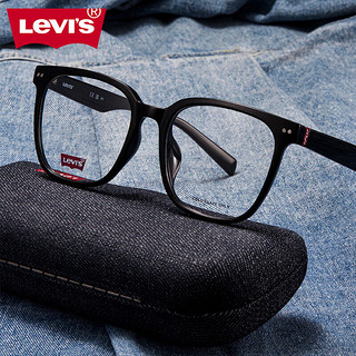 Levi's李维斯眼镜框男款简约方框舒适近视眼镜架可配镜片 7126-807黑色