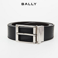 BALLY 巴利 男士时尚黑色牛皮方扣腰带 6307811 3.5/120cm。送保温杯