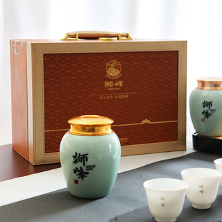 2023新茶狮峰牌明前精品西湖龙井茶叶礼盒装大观肆号手工绿茶