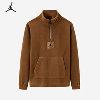 耐克(NIKE)童装男女童卫衣JORDAN冬季儿童上衣 英伦棕 110(5)