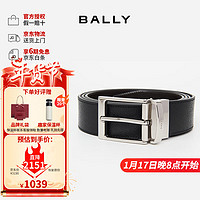 BALLY 巴利 男士时尚黑色牛皮双面腰带/皮带 6307811 3.5/120cm