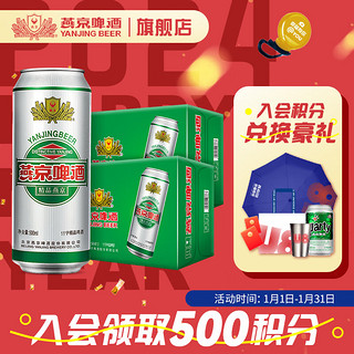 燕京啤酒 精品11度 500ml*12听*2箱