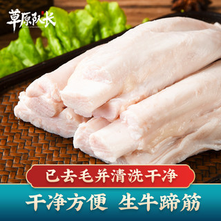 草原队长 牛蹄筋生鲜新鲜生牛筋冷冻商用筋头巴脑板筋家用 1000g