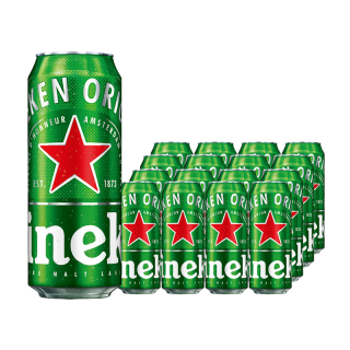 喜力 啤酒 经典 500ml*8罐装 全麦酿造 整箱装 京东自营