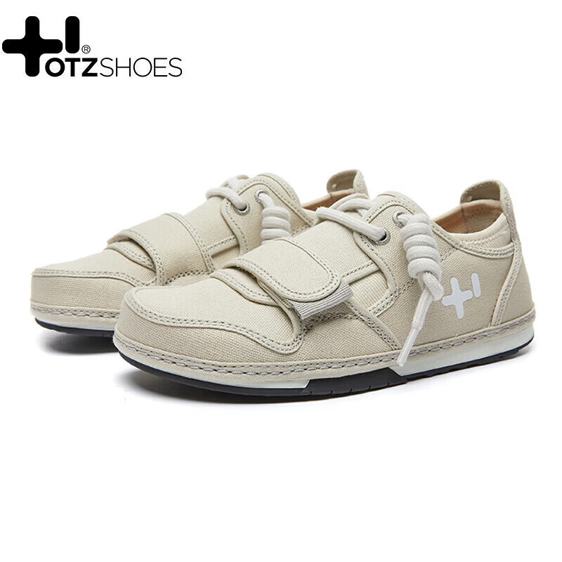 OTZSHOES帆布鞋男女同款平底鞋经典复刻升级飞织袜套休闲丑鞋 浅灰色 36 