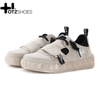 OTZSHOES男鞋同款四季轻便百搭休闲帆布鞋时尚冰山果冻鞋 灰色 41 